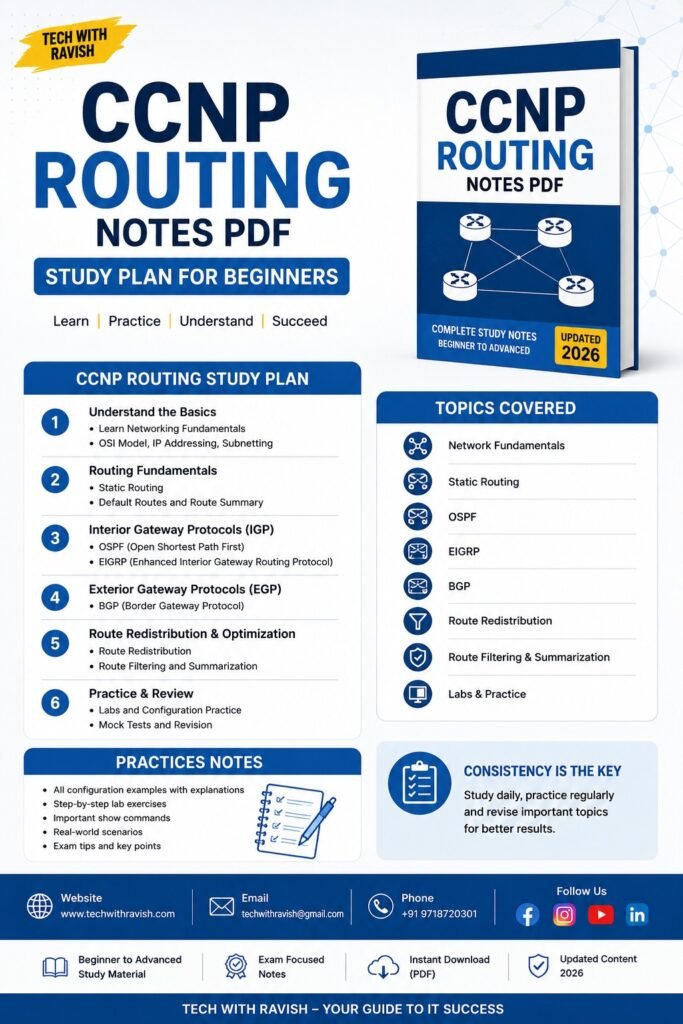 A Simple CCNP Routing Notes PDF Study Plan for Beginners